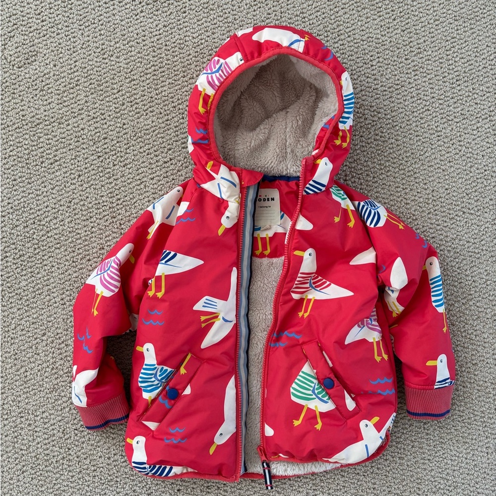 Mini Boden Red and Blue Seagull Jacket